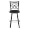 Armen Living Fargo 26" Counter Height Metal Barstool in Mineral Finish with Black Faux Leather LCFA26BAMFBL - alternate 4